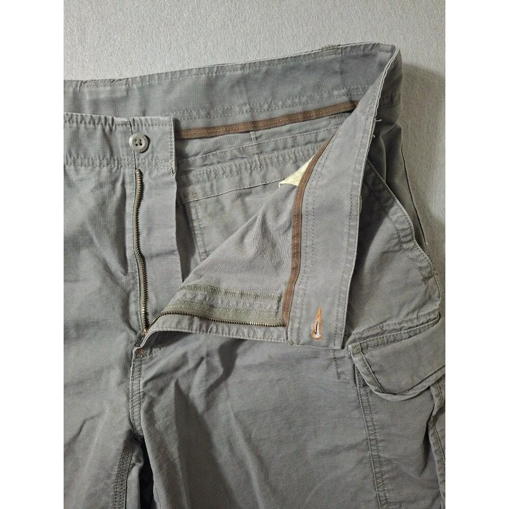 LL Bean Allagash Cargo Shorts Mens 42W Gray Cotton Outdoor Casual Hiking